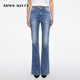 MISS SIXTY【進(jìn)口牛仔面料】2025秋季牛仔褲女含天絲微喇叭褲 中藍短版 24