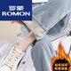 羅蒙（ROMON）女裝 牛仔褲女2022年秋冬季新款時(shí)尚加絨加厚淺藍色高腰闊腿褲子 淺藍色加絨腰圍調節款 加厚 XL 119-129斤