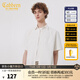 卡賓男裝字母印花短袖襯衫24夏新款寬松上衣商場(chǎng)同款H2242111003 米白色12 L (175) 50