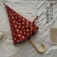 vintage港式·長(cháng)柄雨傘女波點(diǎn)16骨加大折疊自動(dòng)加固結實(shí)晴雨兩用 港式酒紅長(cháng)柄傘 101cm