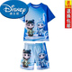迪士尼（Disney）男童泳衣兒童新款短袖防曬速干沙灘游泳衣中小童哪吒敖丙卡通泳裝 哪吒敖丙 120 建議身高一米二左右