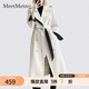 MeetMetro瑪依爾女神范收腰風(fēng)衣外套女2025秋季新款氣質(zhì)中長(zhǎng)款大衣 杏色【現(xiàn)貨閃電發(fā)】 S