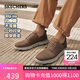 斯凱奇（Skechers）閃穿鞋男鞋秋季薄款休閑商務(wù)鞋軟底一腳蹬德比鞋舒適上班鞋205046