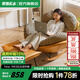 家逸搖椅懶人沙發(fā)搖搖椅陽(yáng)臺(tái)靠背躺椅小戶(hù)型單人沙發(fā)客廳網(wǎng)紅款椅子 加大加厚座包  D字款【送鞋踏】