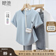 她池正肩T恤2025春夏新款女裝簡(jiǎn)約小狗刺繡短袖圓領(lǐng)上衣
