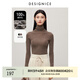 迪賽尼斯（DESIGNICE）冬季新款修身正肩內搭羊毛衫軟糯通勤高領長袖毛衣女 茶色 L