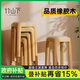 竹山下餐椅實(shí)木椅子靠背椅家用可疊放軟包凳客廳餐廳方凳家庭聚餐餐桌椅 【原色純橡膠木腿】米白軟包