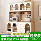 弘茂金全實(shí)木餐邊柜客廳靠墻多功能餐邊柜一體靠墻柜子置物架 140*40*190圓角四門(mén) 【送裝入戶(hù)三色可選】