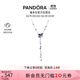 潘多拉（PANDORA）藍色扇子Y形項鏈項鏈套裝925銀藍色個(gè)性簡(jiǎn)約生日禮物送女友