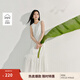 茵曼（INMAN）白色純棉立體刺繡連衣裙2025夏季女裝新品無(wú)袖寬松顯瘦背心裙 珍珠白 M
