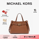 MICHAEL KORS邁克高仕 MK【七夕禮物】Angelina 女士中號(hào)手提包 牛皮棕 230 中號(hào) 順豐空運(yùn) 極速發(fā)貨