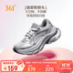 361°運動(dòng)鞋愛(ài)心女鞋秋季網(wǎng)面厚底復古休閑增高老爹鞋子女682536760-3