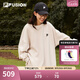 FILA FUSION斐樂潮牌情侶款套頭衛(wèi)衣秋簡約寬松針織上衣可選加絨 藊豆灰-BG S
