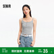 森馬（Semir）背心女短款顯瘦小個(gè)子夏季2025簡(jiǎn)約風(fēng)亨利領(lǐng)緊身吊帶109325102003