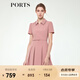 PORTS寶姿女裝甜美氣質修身連衣裙女娃娃領A字裙粉色ALM8D029JWP072 PINK M (6)
