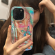 觀(guān)尼適用于蘋(píng)果16pro藝術(shù)小眾手機殼感女生ins風(fēng)iPhone15promax個(gè)性14菲林13創(chuàng  )意唯美手繪青蝶少女 青蝶少女-四包亮面【單殼】 iPhone 16 Pro