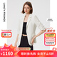 朗姿設計感時(shí)尚氣質(zhì)西裝女時(shí)髦洋氣新款修身職業(yè)西服外套 白色 M
