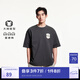 杰克·瓊斯（JACK&JONES）25年男裝純棉短袖t恤男士夏季潮流寬松足球風(fēng)衣服高端重磅半袖 E44黑砂色 常規(guī) M