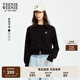 Teenie Weenie小熊女裝毛針織衫2025秋季新款簡(jiǎn)約時(shí)尚輕薄圓領(lǐng)開衫 黑色 M