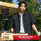 卡賓【棋盤(pán)格】男肌理感襯衫精致襯衣型外套上衣短袖夏季通勤