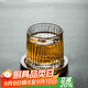 瓷牌茗茶具 創(chuàng  )意玻璃水杯家用耐熱泡茶杯旋轉解壓高檔啤酒杯可樂(lè )杯杯子 旋轉《冰川》解壓杯帶圓竹墊