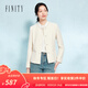 菲妮迪（FINITY）【新春】小香風(fēng)短外套2025年春季新款溫柔氣質(zhì)百搭上衣女 米白色 M