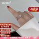 MZMZ彩金戒指女潮流玫瑰金不掉色時尚食指環(huán)情人節(jié)七夕禮物送女友首飾 雙層玫瑰色 8號(配禮盒）【專柜16~18號】