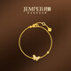 JEMPER君佩傾城蝴蝶古法手工黃金滿(mǎn)鉆款手鏈-單蝶款 金重約5g