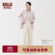 無(wú)印良品（MUJI）女式 毛圈寬版褲 褲子女款休閑褲長(cháng)褲闊腿褲女裝25年秋季BB2TTA5A 米白色 M （160/66A）