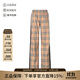博柏利（BURBERRY）女款棉質(zhì)休閑褲長(cháng)褲女裝禮物女 80405971 典藏米色黑色Vintage格紋 M /品牌原碼 08