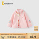 童泰（TONGTAI）女寶寶外套春秋季女童立領(lǐng)上衣女孩刺繡國風(fēng)衣服外出喜慶新年裝 粉色 110cm