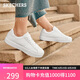 斯凱奇（Skechers）七夕禮物女鞋夏季舒適板鞋軟底外穿休閑鞋時(shí)尚小白鞋通勤鞋185000