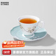 景德鎮陶瓷家用咖啡杯碟套裝中國色辦公室喝水杯下午茶具紅茶杯高檔禮物 玉蘭香紅茶單杯碟-朵花款