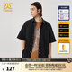 卡賓（CABBEEN）【輕薄工裝】寬松短袖襯衫男2024夏新款黑色翻領(lǐng)潮牌外套襯衣 煤黑色01 XL /180/52