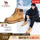 駱駝（CAMEL）【王俊凱同款】馬丁靴男秋冬2025新款大黃靴女戶外工裝靴登山鞋子 GE122W7757T 金黃色（男款） 42