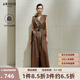艾諾絲雅詩【商場同款】2025夏季新品美拉德長絨棉連體褲氣質(zhì)闊腿褲40539155 咖色 S