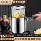 AILUKI日本316不銹鋼油炸鍋家庭用小型加高加深油炸鍋帶濾網(wǎng)省油鍋 長(cháng)柄款316油炸鍋 12.5cm 1.5L