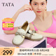 他她（TATA）通勤百搭樂福鞋2024春季新款方跟小皮鞋女單鞋WCPA1AA3 米白 35