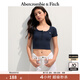 ABERCROMBIE & FITCH【多色亨利領(lǐng)】女裝25夏季經(jīng)典小麋鹿修身短袖T恤KI139-5271 海軍藍(綠色小麋鹿) S (165/92A)