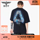 BOY LONDON【魔法星辰】夏男女同款珠光閃粉燙鉆T恤N01002 黑色 M