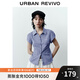 UR2025夏季新款女裝時(shí)尚復古休閑撞色格紋開(kāi)襟襯衫UYY250067 藍色格子 S