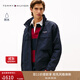 TOMMY HILFIGER【潮流風(fēng)衣款】出走都市25秋冬男軟殼夾克/防水可收納帽外套 【防水可收納帽夾克】藏青色DW5 L （推薦：150-165斤）
