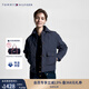TOMMY HILFIGER秋冬女裝休閑菱形格紐扣翻領(lǐng)寬松保暖短款棉服夾克外套 藏青色DW5 M （推薦：115-130斤）
