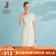 經(jīng)典故事（JANE STORY）高端精致緞面連衣裙女2025新款夏天簡約裙子氣質(zhì)純色修身黑色長裙 米杏色 M