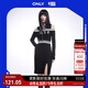 ONLYNBA聯(lián)名款開(kāi)叉修身套裝針織連衣裙女|123146005 H1Z 黑色BLACK M (165) 84A