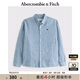 ABERCROMBIE & FITCH【李現同款】男裝25春夏美式經(jīng)典小麋鹿亞麻混紡襯衫KI125-5085 藍色 L (180/108A)