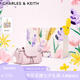 CHARLES&KEITH25秋新品油蠟皮菱格腋下雙肩包機車包七夕禮物CK2-60782702 Cotton Candy Pink棉花糖粉 S