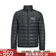 阿瑪尼奢侈品男裝（Emporio Armani）男裝男士ea7羽絨服輕薄保暖可收納 10424黑色 L