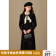 獨束大碼女裝簡(jiǎn)約撞色假兩件連衣裙2024冬季新品通勤氣質(zhì)百搭裙子 赫本黑 2XL (尺碼：4)