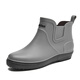 汐鯉男士時(shí)尚潮流厚底雨鞋中筒雨靴短筒保暖輕便防水防滑耐磨防水鞋男 灰色 41